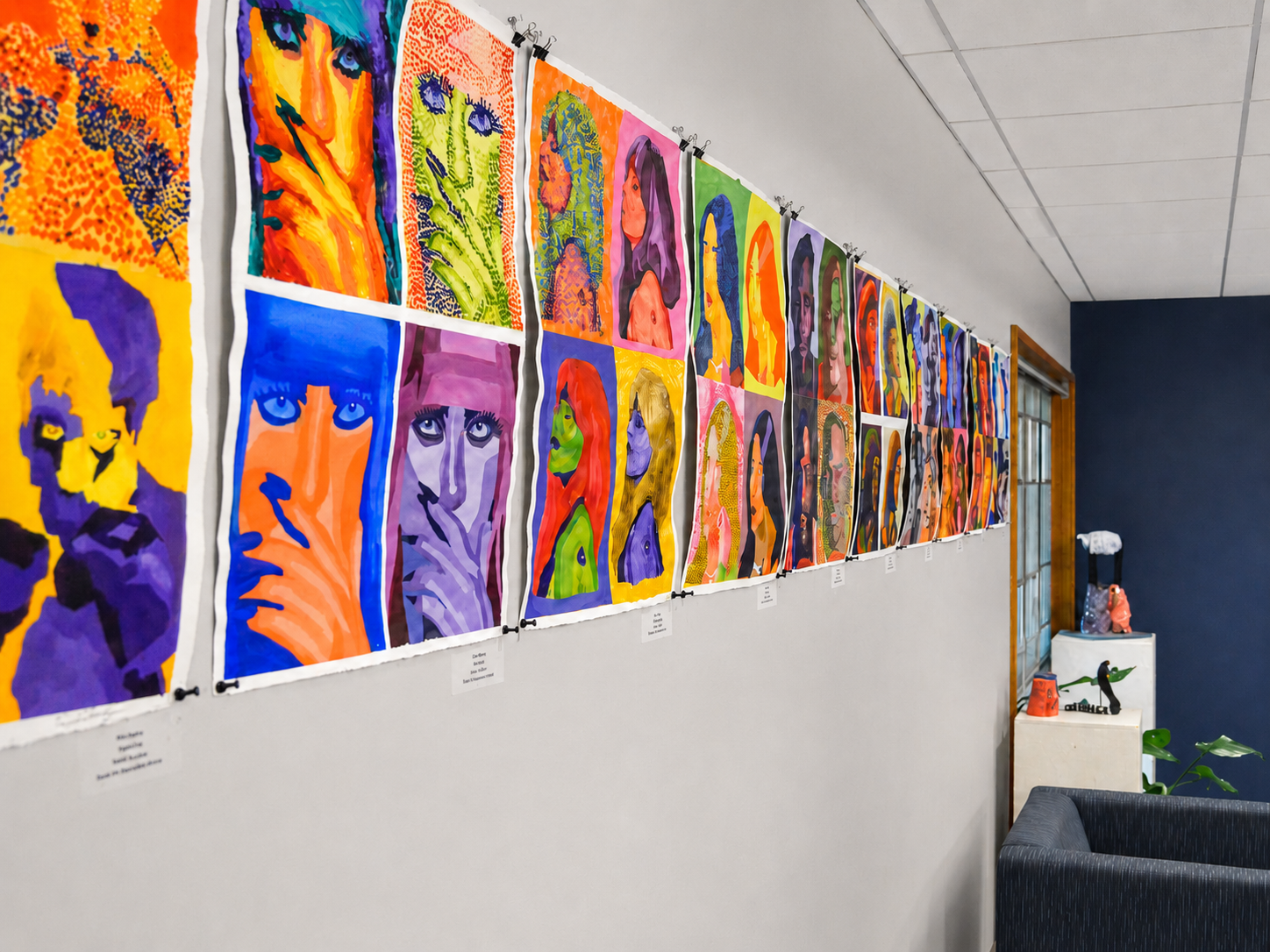 Pop-art display at Bancroft School in Worcester, MA.